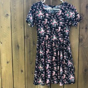 F21 black babydoll dress